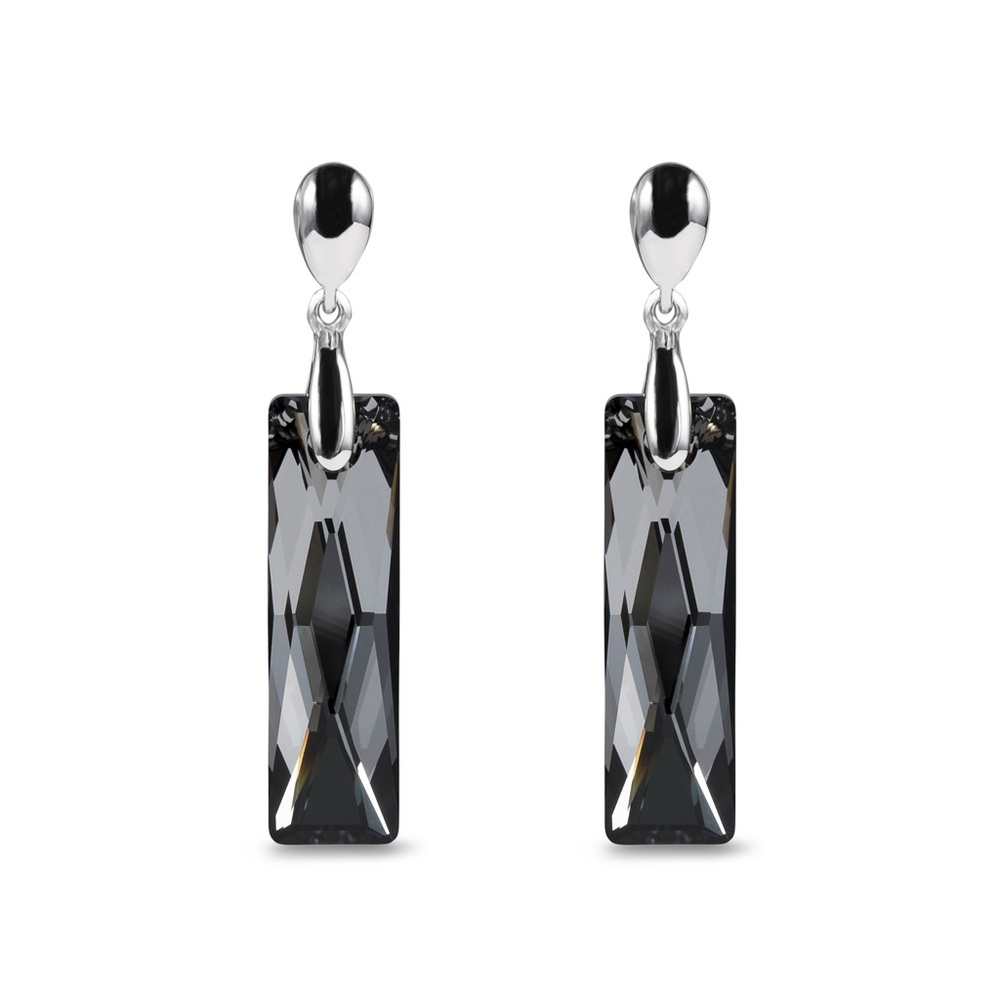 NEW Sterling Silver, Austrian Crystal Push-back Earrings